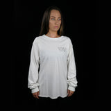 The Static Long Sleeve T-Shirt - White | Official Where It's ATT Merchandise 